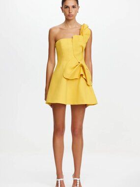 Acler Drake Mini Dress, Tuscan Sun, US 4, NWT